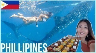 'PHILIPPINES VLOG! Trying Filipino Food + Swimming with WHALE SHARKS (World\'s Biggest!!) ◆ Emi ◆'