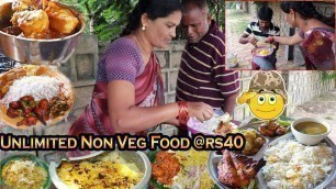 'Unlimited Non Veg Food@rs 40 only | Roadside Meals | Best Street Food Videos | Food Bandi'
