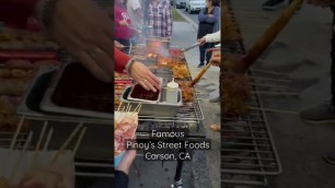 '#shorts Filipino Street Foods in Carson, CA.Isaw | Betamax | Adidas | etc  | Grill your Own style'