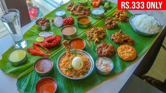 'சேலத்து கறிவிருந்து 22 varieties of Non-veg Food Rs.333 only | 22 dish in one leaf / Shanmuga Vilas'