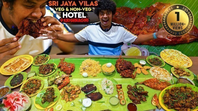 'Non-Veg Feast in Banana Leaf - Sri Jaya Vilas - Vaniyambadi Biryani - Krishnagiri - Irfan\'s View'