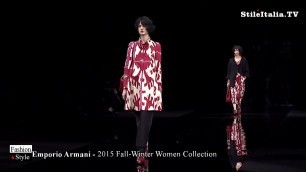 '\"Italian Fashion\" -  \"Emporio Armani\" - \"2015 Fall-Winter\" Women - \"Milan Fashion Week\"'