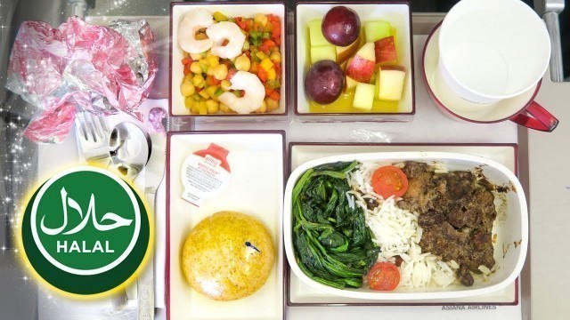 'HALAL AIRPLANE FOOD on Asiana Airlines ► Korea to Philippines'