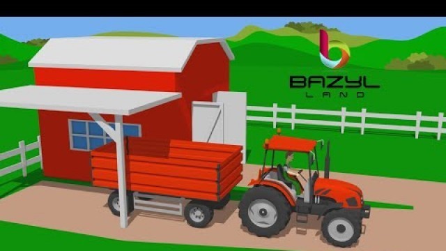 'Colorful Agricultural Tractors For Kids - The Adventures of Farmers in a Color Tractors | Traktor'