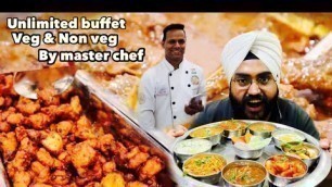 'Unlimited buffet veg & non veg | master chef | Jalandhar street food | pettoo Singh'