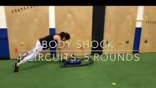 'WOD 85: Body Shock. 4 Circuits. 5 Rounds'