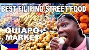 'FILIPINO STREET FOOD || PHILIPPINES || AFRICANS REACT TO BEST FILIPINO STREET FOOD IN QUIAPO MARKET\"'
