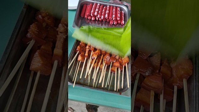 'Pork BBQ isaw isaw Betamax hotdog/ Street Food BBQ..#isaisaw #shorts'