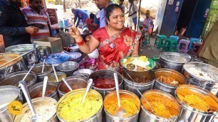 'Hyderabad Famous Aunty Selling Unlimited Non-Veg Thali Rs. 120/- Only l Hyderabad Street Food'