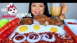 'FILIPINO BREAKFAST ALA JOLLIBEE | PINOY ALMUSAL |FILIPINO FOOD PHILIPPINES MUKBANG'