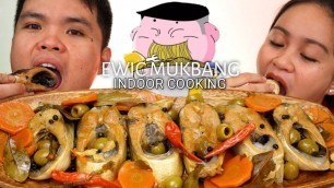 'INDOOR COOKING | SPANISH STYLE BANGUS | Filipino Food Mukbang | Mukbang Philippines | Ewic Mukbang'