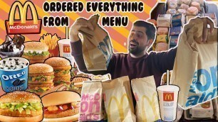 'Ordered ENTIRE MCD Menu || Tried Every Burger (VEG and NON-VEG both) || Mcd Food Challenge'