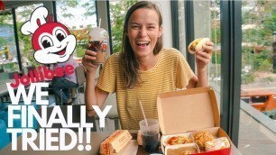 'FIRST Time Trying FILIPINO Fast Food JOLLIBEE I Philippines'
