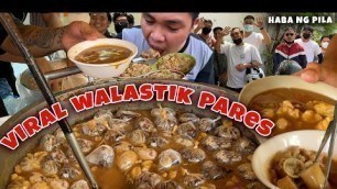 'Filipino Street Food | Walastik Pares in Makati | Bulalo, Mata, Utak, Tumbong, Isaw - Unli Taba'