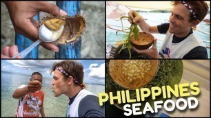 'Eating Unique SEAFOOD In The PHILIPPINES (Sea Urchins and Lato)'