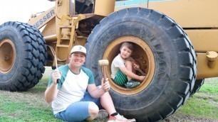'Playing in the rocks and water with tractors | Real tractors on the farm | Tractors for kids'