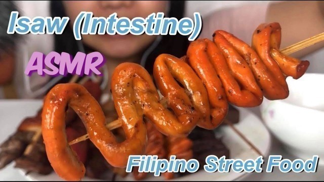 'ASMR Mukbang Filipino Street Food ㅣ Isaw (Chicken Intestine) Betamax (Pork Blood)'