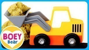 'FRONT LOADERS! Front End Loader Tractors for Children | Tractors for Toddlers to Watch | Boey Bear'