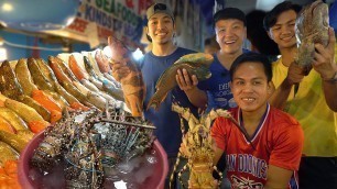 'FRESHEST SEAFOOD FEAST! INSANE Seafood Meal at Dampa Market Manila Philippines'