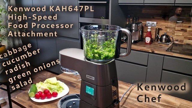 'Kenwood High-Speed food processor attachment - cabbage, cucumber and radish salad with green onions.'