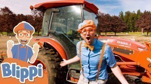'Blippi Learns About Tractors & Construction Vehicles | Educational Videos For Kids'
