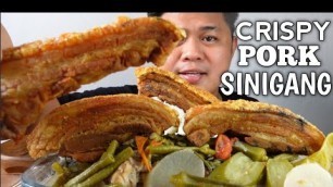 'CRISPY PORK SINIGANG | INDOOR COOKING | MUKBANG PHILIPPINES'