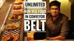 'Unlimited Non veg food in conveyor belt || Bro\'taa || First time in Coimbatore'