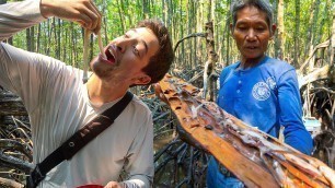 'Exotic Filipino Food!! Eating GIANT TAMILOK “Wood Worms” in Palawan, Philippines!'