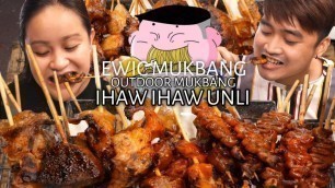 'OUTDOOR MUKBANG | IHAW-IHAW UNLIMITED AT IBA | Filipino Food Mukbang | Mukbang Philippines'