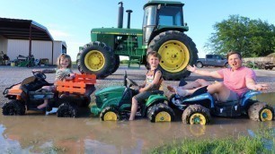 'Which kids tractor is the best in the mud | Tractors for kids on the farm'