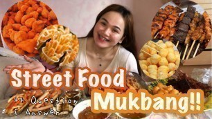 'Filipino Street Food Mukbang! Kwek kwek, Fishball, Betamax, Cheese Sticks, Fries, BBQ 