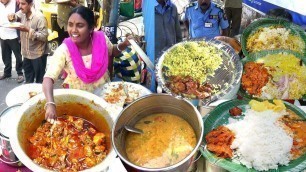 'Famous Aunty Unlimited Roadside Non Veg Food | #Meals | Street Food Videos | Food Bandi'
