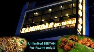 'Unlimited Non-veg Combo for Rs.299 || Zamindar Restaurant || Cost-Friendly restaurant'