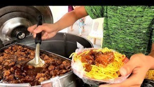 'Filipino Street Food |  Beef Pares and Mami Noodle Soup - Beef Stew, Rice and Noodles'