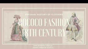 'Rococo Fashion 18th century'