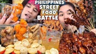 'PHILIPPINES TUSOK TUSOK STREET FOOD VS. IHAW IHAW STREET FOOD MUKBANG 2022 PINOY MUKBANG PHILIPPINES'