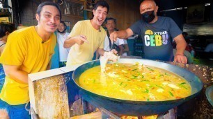 'Filipino Street Food!! 8 Cebuano STREET FOODS + Porcupinefish Soup in The Philippines!'