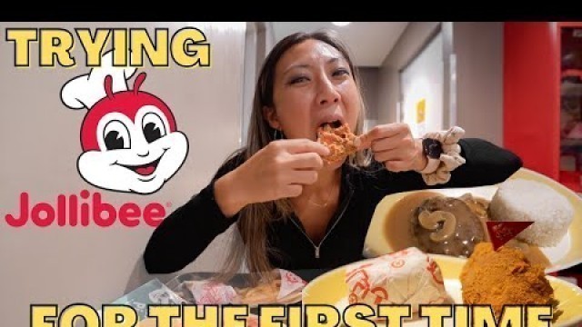 'Korean American FIRST TIME EATING JOLLIBEE (Mukbang) in the Philippines 