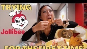 'Korean American FIRST TIME EATING JOLLIBEE (Mukbang) in the Philippines 