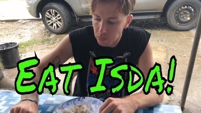 'American Eating Isdang Paksiw - Filipino Food - Batuan, Bohol Philippines'