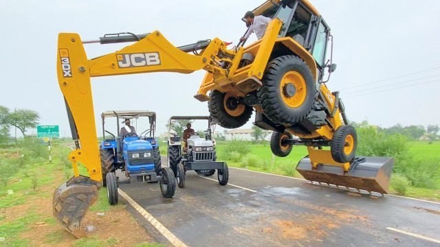 'WASHING MY TRACTORS | SONALIKA 60 RX | EICHER 485 | EICHER 242 WITH JCB 3DX ECO USING SPAY PUMP'