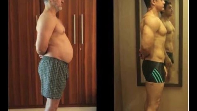 'Full Video of Aamir Khan\'s body transformation from 97 kgs to six packs !'