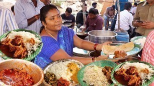 'Hard Working Women Selling Cheapest Roadside Unlimited Meals | Non Veg Meals | Foodcrafts'