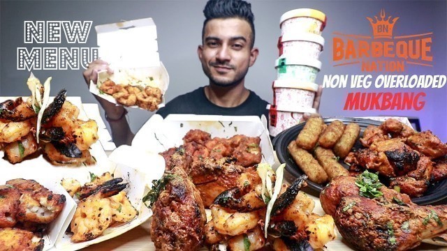 'Barbeque Nation New Non Veg Overloaded Box & Non Veg Grills in a Box MUKBANG | Akshanshu Aswal'