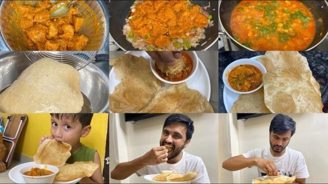 '#Non-veg #Tiffin #పూరి లోకి చికెన్ కూర ని ఇలా చేస్తే ఒకటికి పది తినేస్తారు