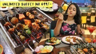 'UNLIMITED VEG & NON VEG BUFFET INR 699 | Indian Food | Anagha Mirgal | Lord of Barbeque | Thane food'