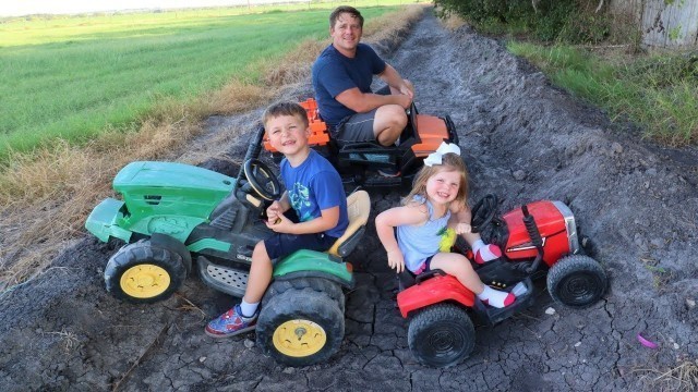 'Playing in the mud with kids tractors compilation | Tractors for kids'