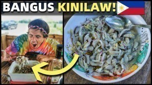 'BANGUS KINILAW - Filipino Fish Pond Food And First Philippines Sunrise! (Davao, Mindanao)'