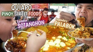 'PINOY STREET FOODS | SOTANGHON AT PALABOK SA QUIAPO MANILA PHILIPPINES'