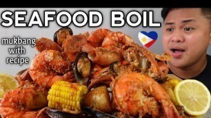 'SEAFOOD BOIL | INDOOR COOKING | MUKBANG PHILIPPINES'